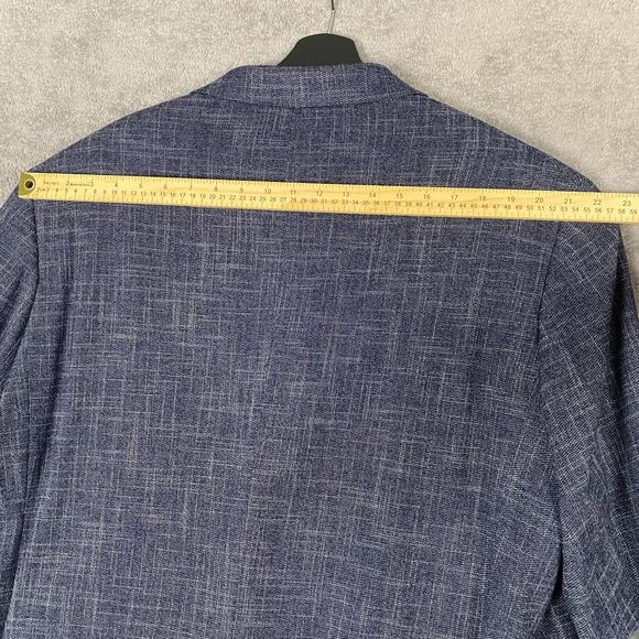 Oak Hill Blazer Mens 2XL Navy Stretch Polka Dot Lined Suit Jacket Career Classic - Picture 9 of 15